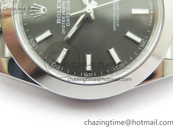 41 Gray Best Dial 904L VS3235 on 1:1 Jubilee VSF Edition DateJust SS 126330 Bracelet 0118